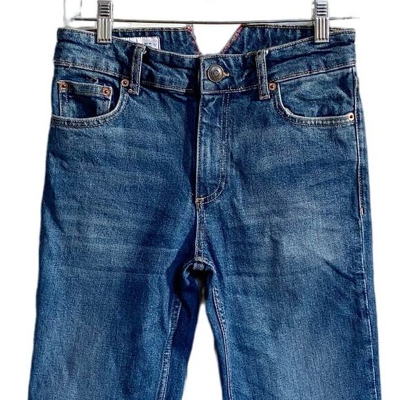 ZARA‎ jeans Mid Rise Straight leg Medium Blue Wash 2 X 26" - Picture 2 of 12